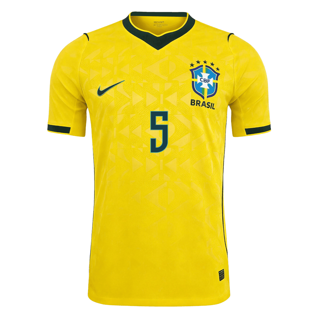 CASEMIRO #5 Brazília Játékos Verzió Hazai Mez Világbajnoki 2026 Sárga
