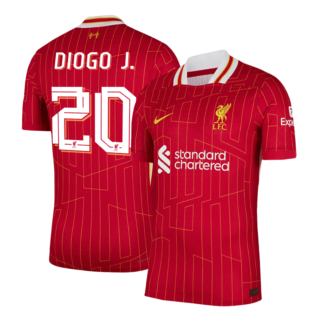 DIOGO J. #20 Játékos Liverpool Otthon Soccer Mez  Piros - UCL 2025/26