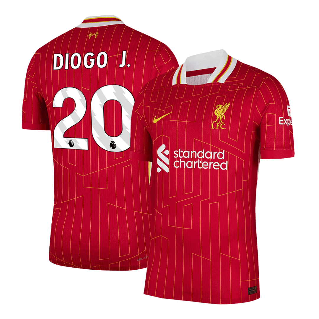DIOGO J. #20 Játékos Liverpool Otthon Soccer Mez  Piros 2025/26