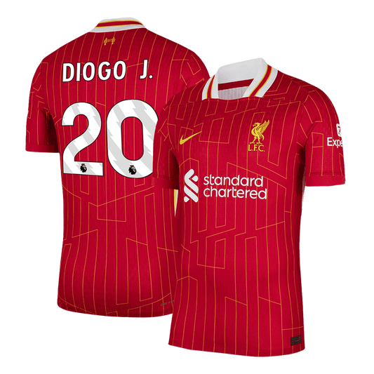 DIOGO J. #20 Játékos Liverpool Otthon Soccer Mez  Piros 2025/26