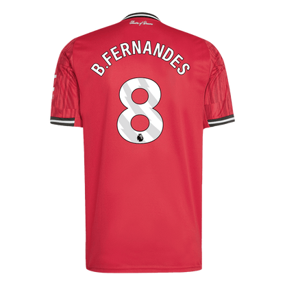 B.FERNANDES #8 Manchester United Otthon Soccer Mez 2025/26 Piros