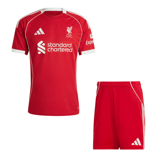 Liverpool Otthon Mez Szett (Mez + Nadrág) 2025/26-Piros