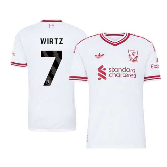 WIRTZ #7 Liverpool Játékos Verzió Idegenbeli Mez 2026/27 Fehér