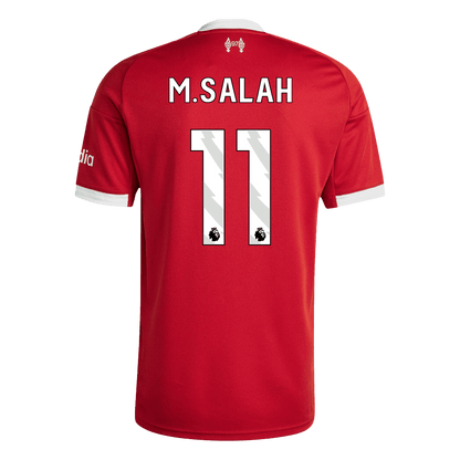 M.SALAH #11 Liverpool Otthon Soccer Mez 25/26 Piros
