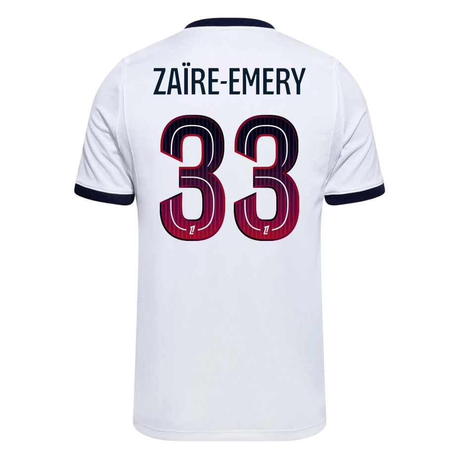 ZAÏRE-EMERY #33 PSG Idegenbeli Mez 2026/27 Fehér