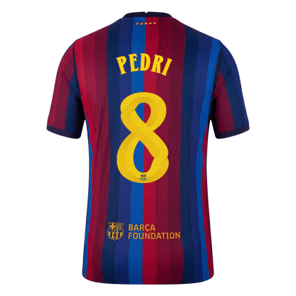 PEDRI #8 Barcelona Játékos Verzió Hazai Mez 2026/27 Piros & Kék - UCL