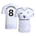 B.FERNANDES #8 Játékos Manchester United Idegenbeli Soccer Mez 2025/26 Fehér
