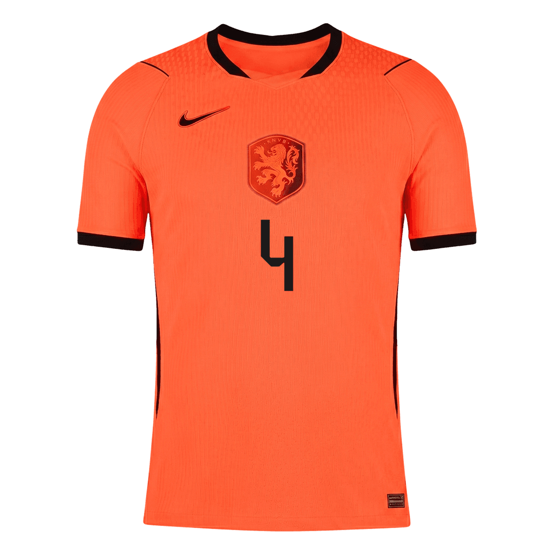 VIRGIL #4 Hollandia Játékos Verzió Hazai Mez Világbajnoki 2026 Narancs