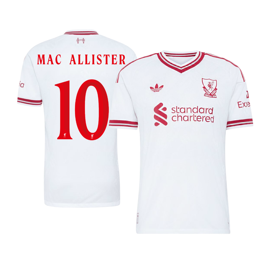MAC ALLISTER #10 Liverpool Játékos Verzió Idegenbeli Mez 2026/27 Fehér - UCL