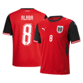 ALABA #8 Ausztria Hazai Mez Világbajnoki 2026 Piros
