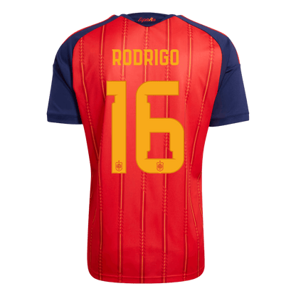 RODRIGO #16 Spanyolország Hazai Futball Világbajnoki 2026 Piros