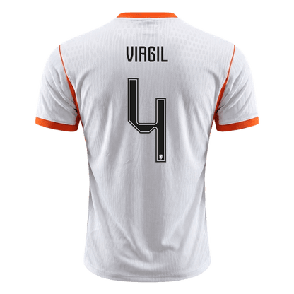 VIRGIL #4 Hollandia Játékos Verzió Idegenbeli Mez Világbajnoki 2026 Fehér
