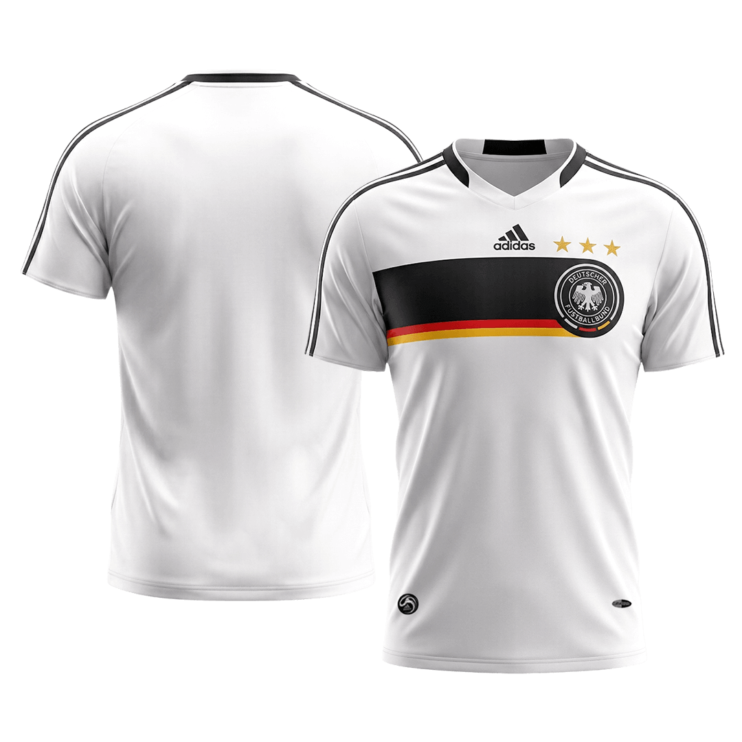 Németország Hazai Retro Futball Mez 2008 Fehér
