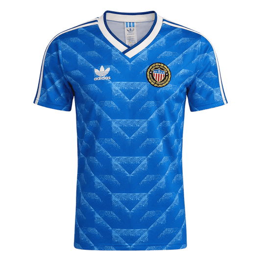 USA Idegenbeli Retro Futball Mez 1988 Kék