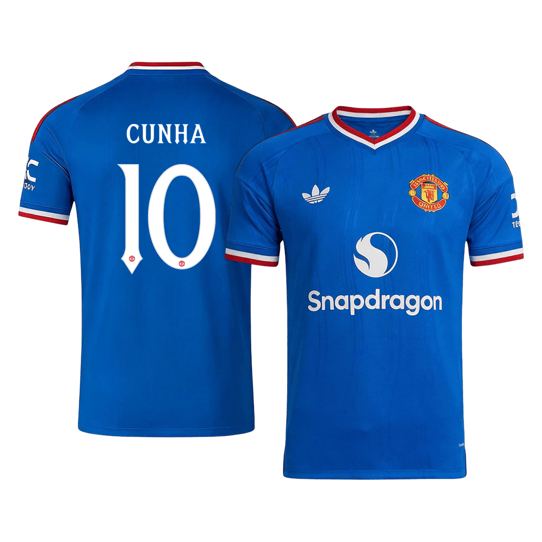 CUNHA #10 Manchester United Idegenbeli Mez 2026/27 Kék