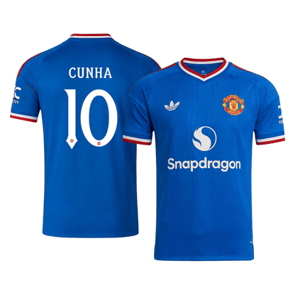 CUNHA #10 Manchester United Idegenbeli Mez 2026/27 Kék