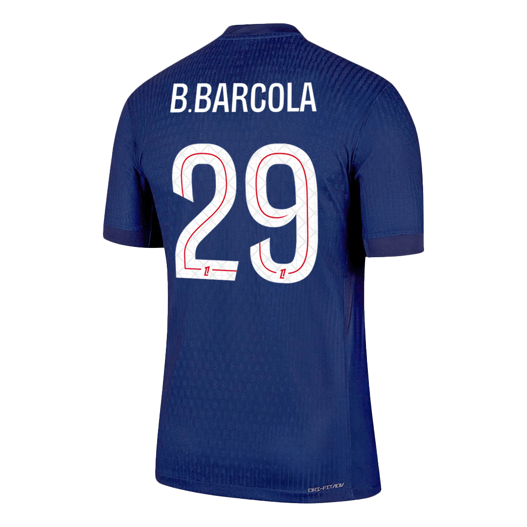 B.BARCOLA #29 Játékos PSG Otthon Soccer Mez 2025/26 Haditengerészet