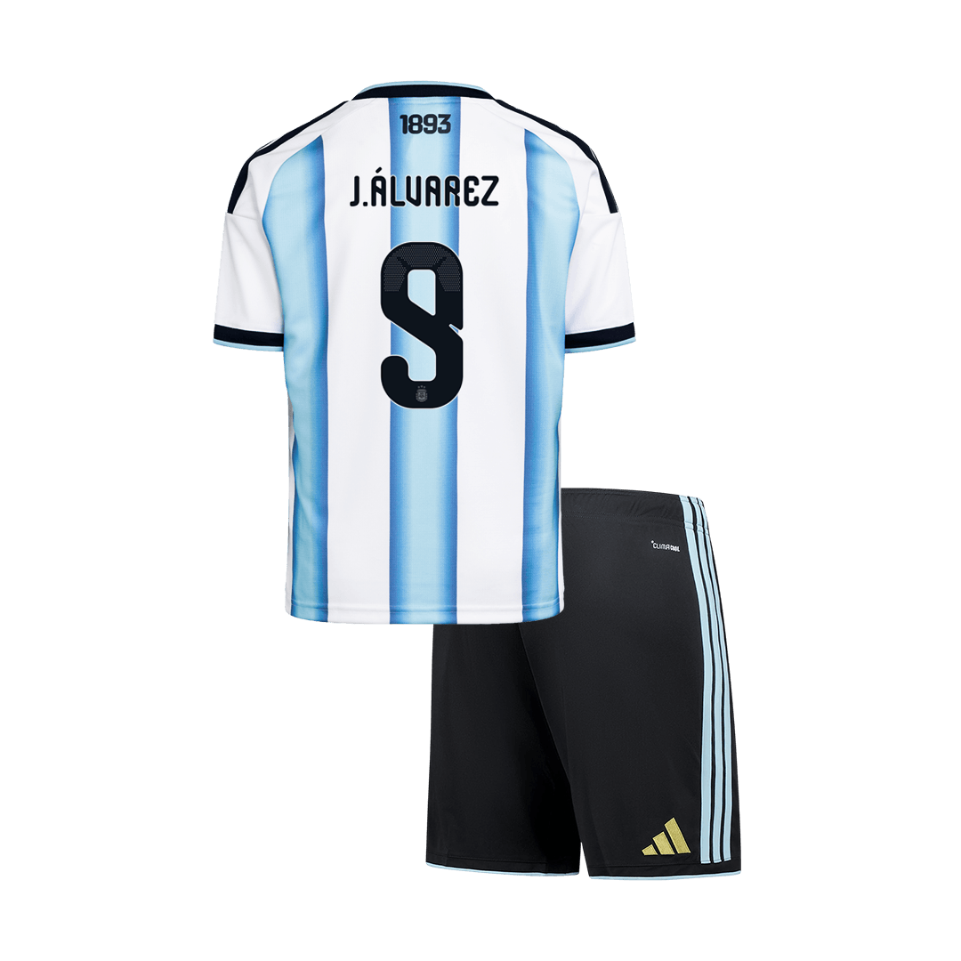 Argentína J.ÁLVAREZ #9 Gyerek Hazai Világbajnokság Mez Készlet(Mez+Nadrág) 2026