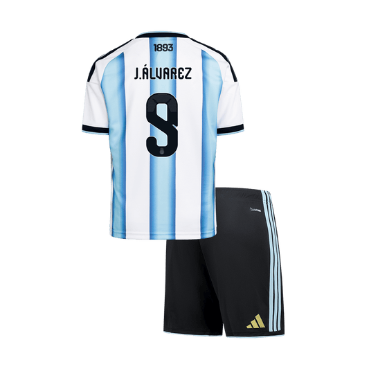 Argentína J.ÁLVAREZ #9 Gyerek Hazai Világbajnokság Mez Készlet(Mez+Nadrág) 2026