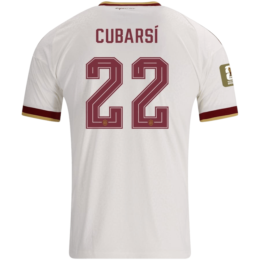 CUBARSÍ #22 Spanyolország Idegenbeli Mez 2026 Fehér