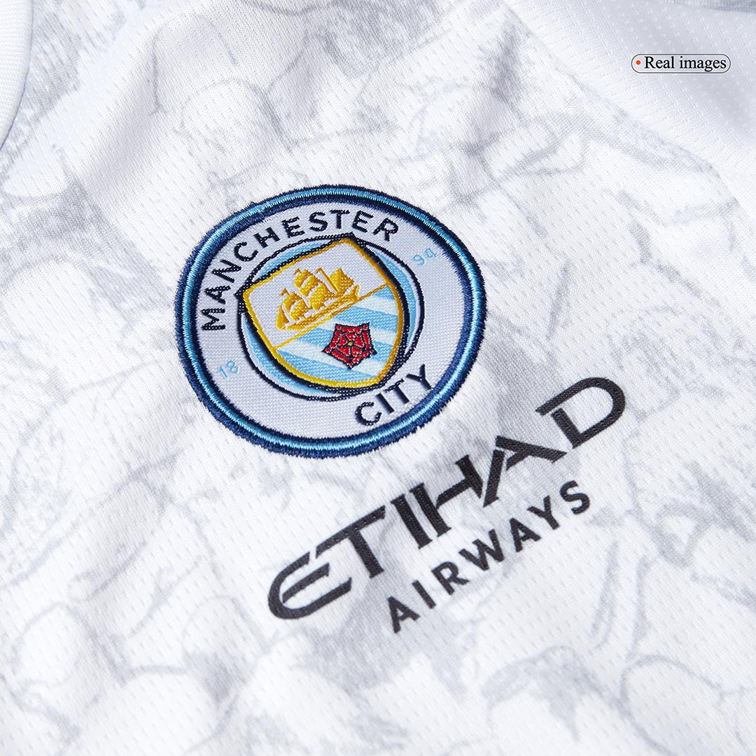 Gyerekek Manchester City KidSuper Soccer Mez Készlet(Mez+Rövidnadrág) 2025/26 Fehér - Club World Cup