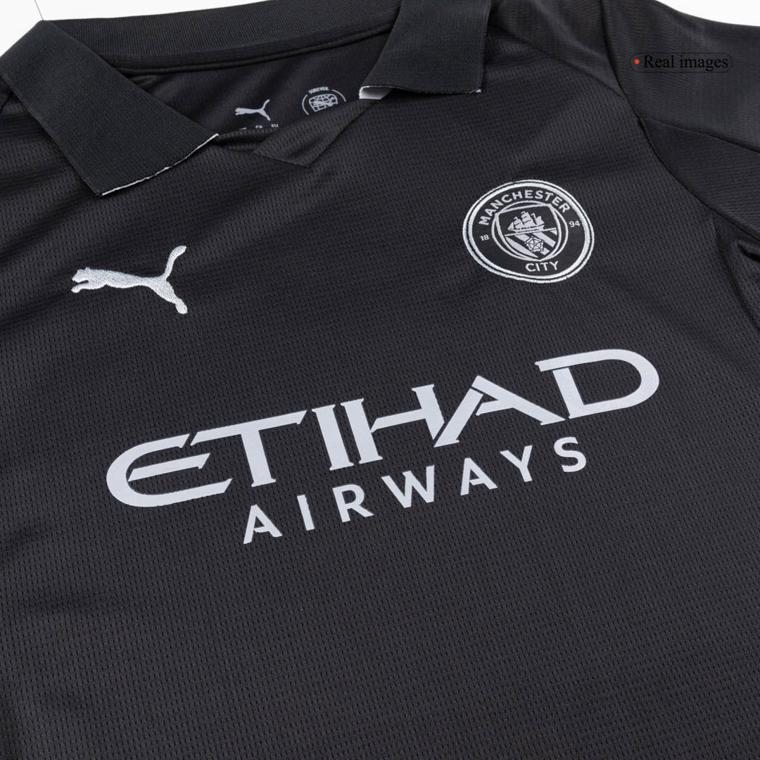 Manchester City Gyerek Idegenbeli Mez Készlet(Mez+Nadrág+Zokni) 2025/26 Fekete