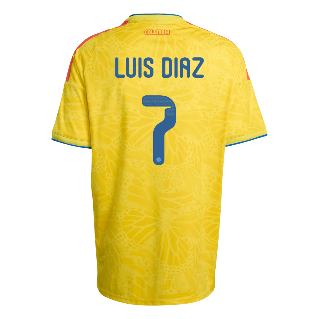 LUIS DíAZ #7 Kolumbia Hazai Mez 2026 Sárga
