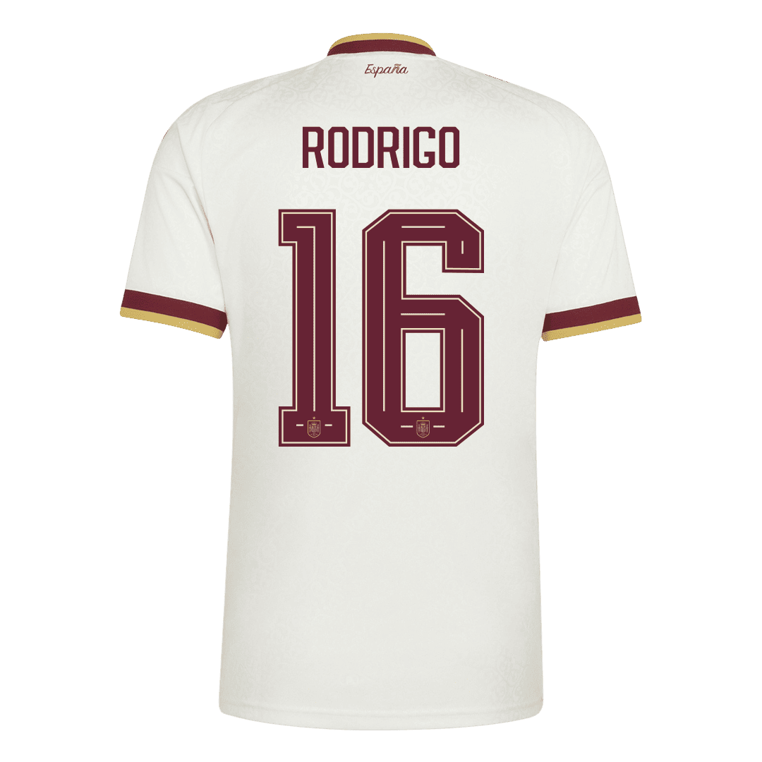 RODRIGO #16 Spanyolország Idegenbeli Mez 2026 Fehér