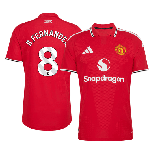 B. FERNANDES #8 Manchester United Játékos Verzió Hazai Mez 2026/27 Piros