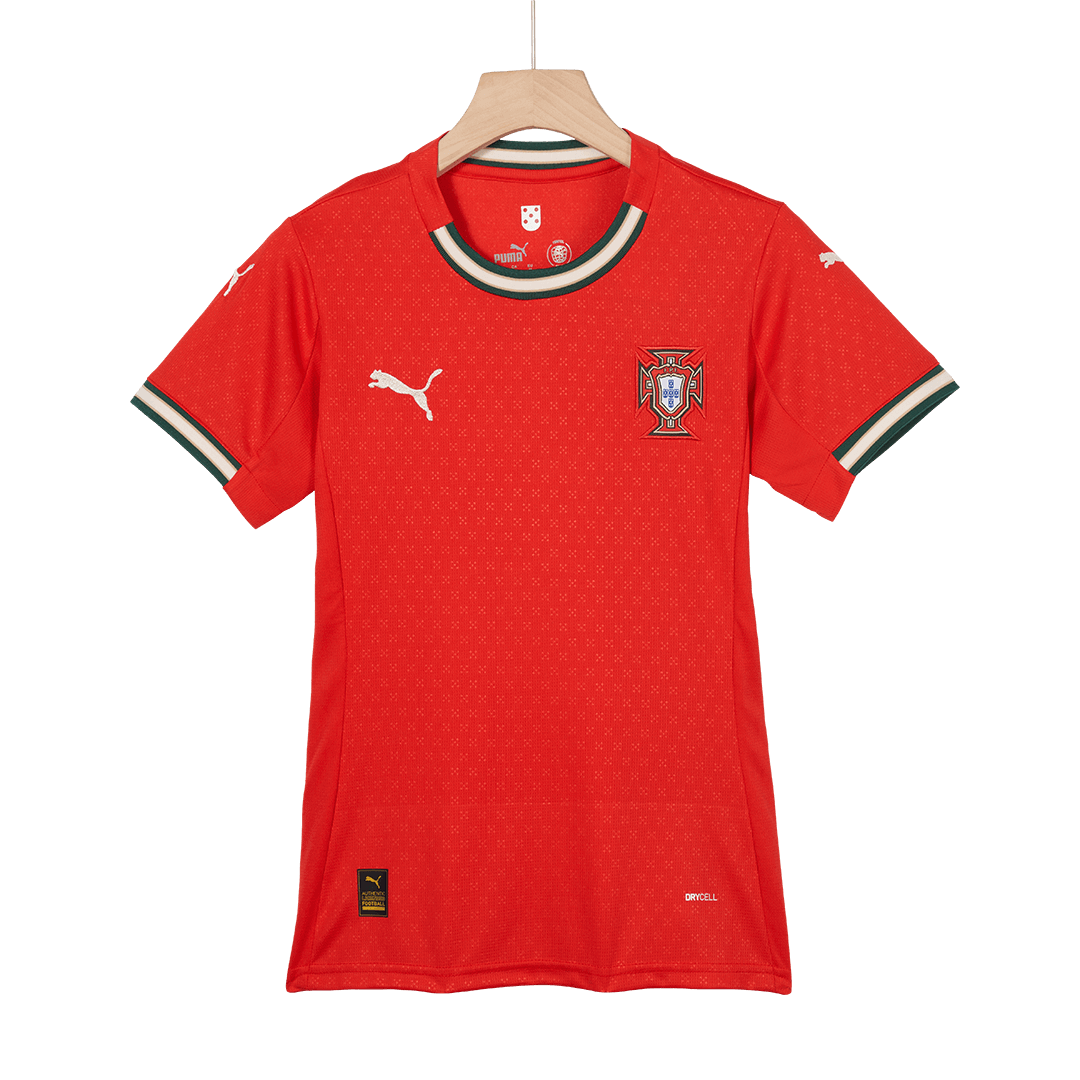Női RONALDO #7 Portugália Otthon Futball Mez 2025 Piros