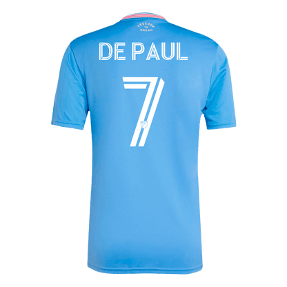 DE PAUL #7 Inter Miami Harmadik Idegenbeli Soccer Mez 2025 kék