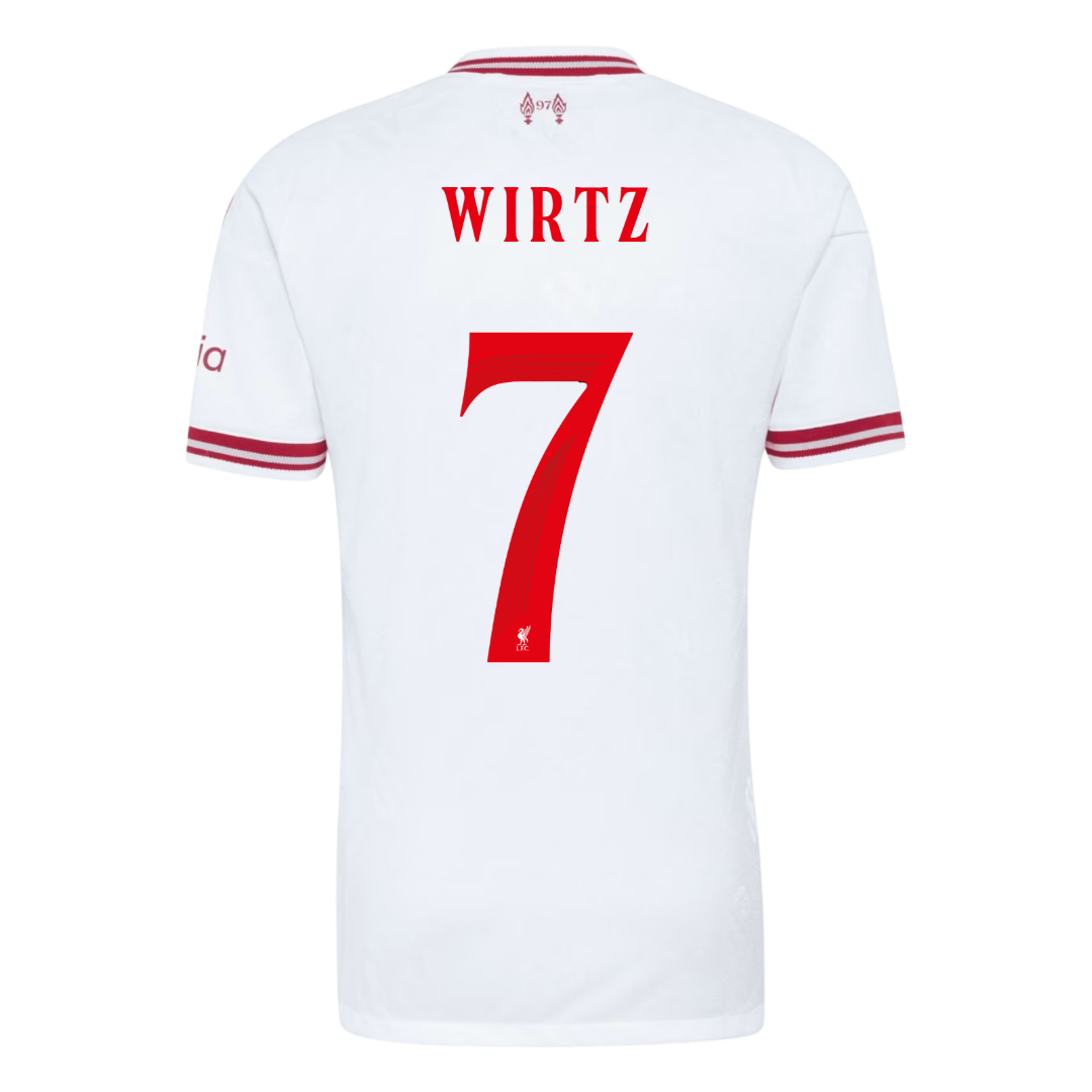WIRTZ #7 Liverpool Játékos Verzió Idegenbeli Mez 2026/27 Fehér - UCL