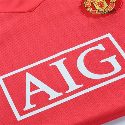 Manchester United Otthon Retro Futball Mez 2007/08 Piros