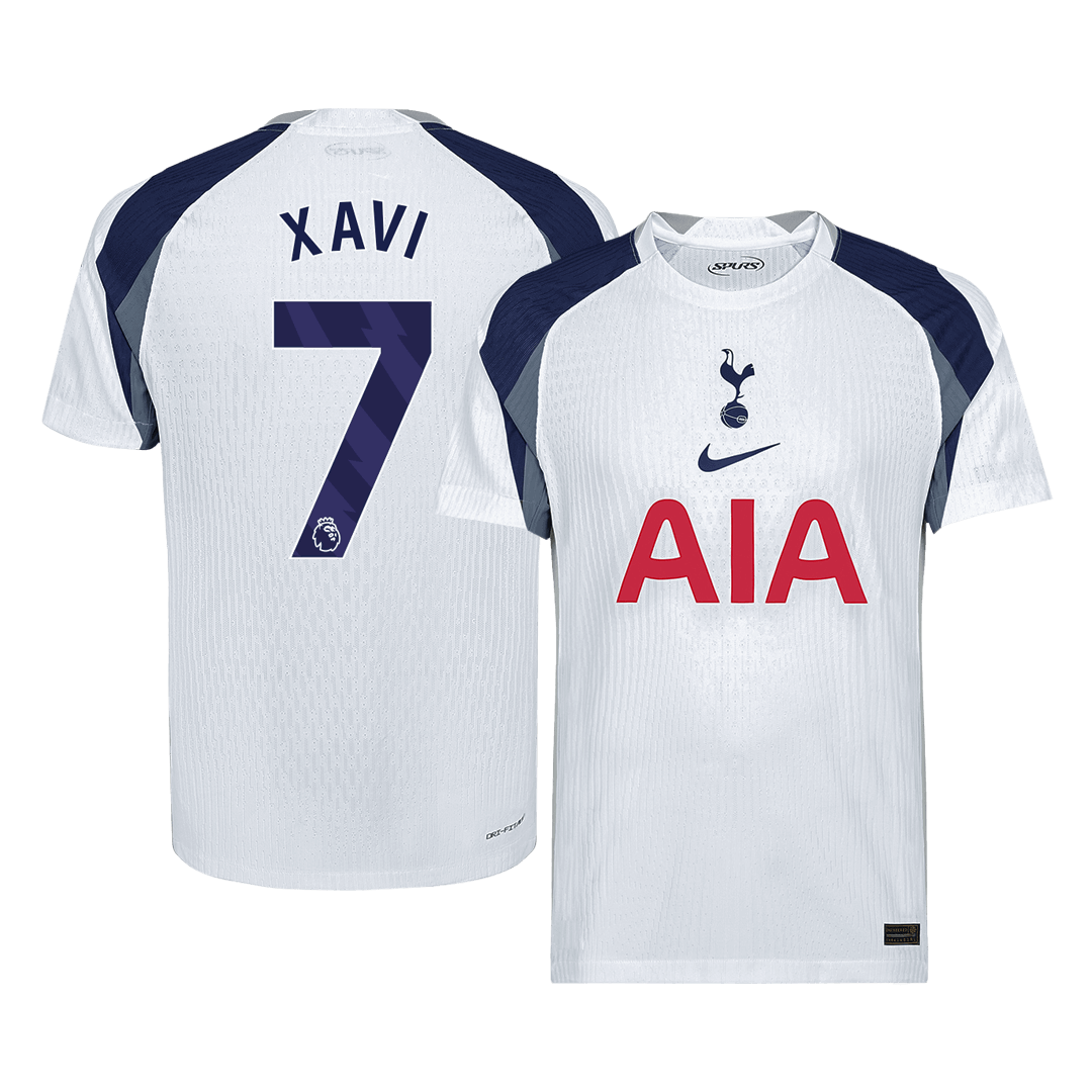 XAVI #7 Tottenham Hotspur Játékos Hazai Mez 2025/26 Fehér