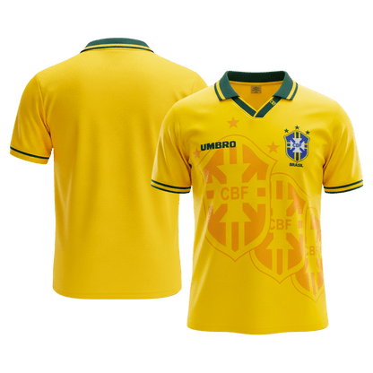 Brazília Hazai Retro Futball Mez 1994 Sárga