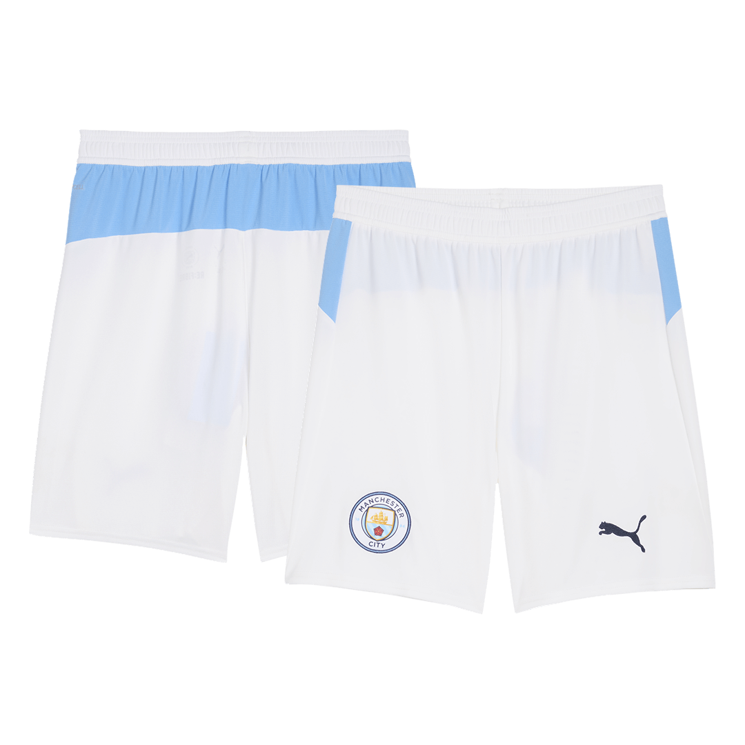 Manchester City Otthon Soccer Rövidnadrág 25/26 Fehér