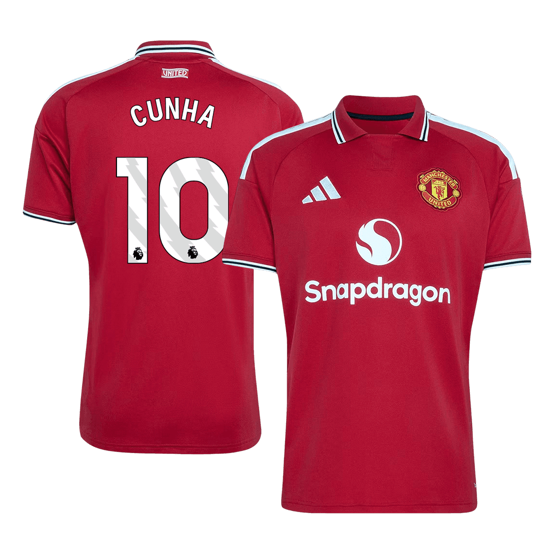 CUNHA #10 Manchester United Hazai Mez 2026/27 Piros
