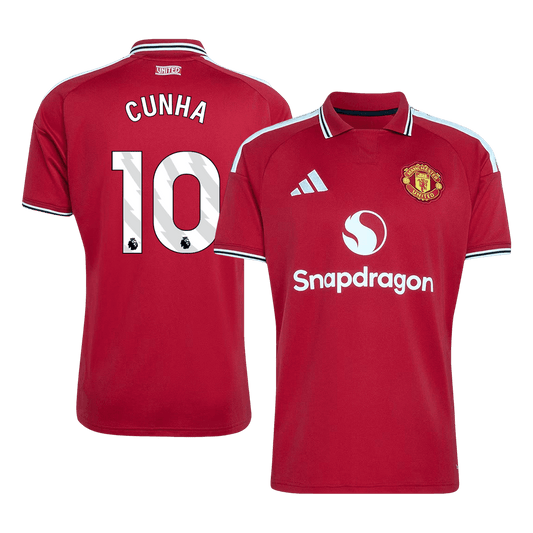 CUNHA #10 Manchester United Hazai Mez 2026/27 Piros