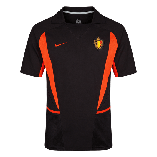 Belgium Idegenbeli Retro Futball Mez 2002 Fekete