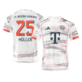 MÜLLER #25 Játékos Bayern Munich Idegenbeli Soccer Mez 2025/26 Fehér