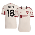GAKPO #18 Liverpool Játékos Idegenbeli Mez 2025/26 Fehér