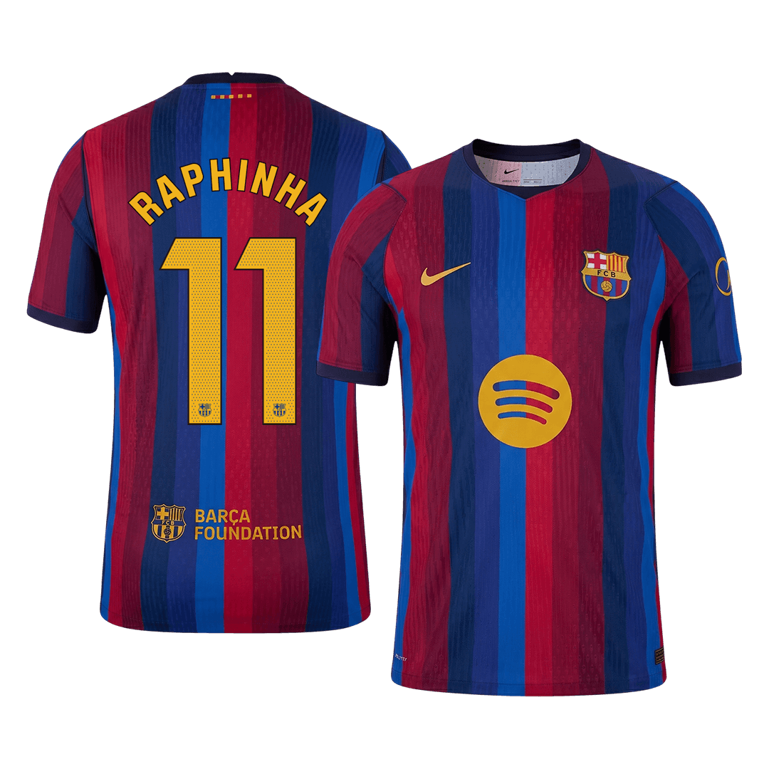 RAPHINHA #11 Barcelona Játékos Verzió Hazai Mez 2026/27 Piros & Kék