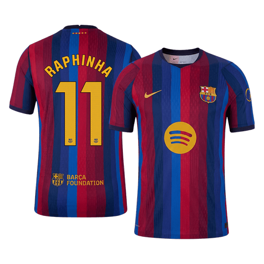 RAPHINHA #11 Barcelona Játékos Verzió Hazai Mez 2026/27 Piros & Kék