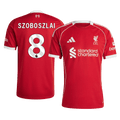 SZOBOSZLAI #8 Liverpool Otthon Mez 2025/26 Piros