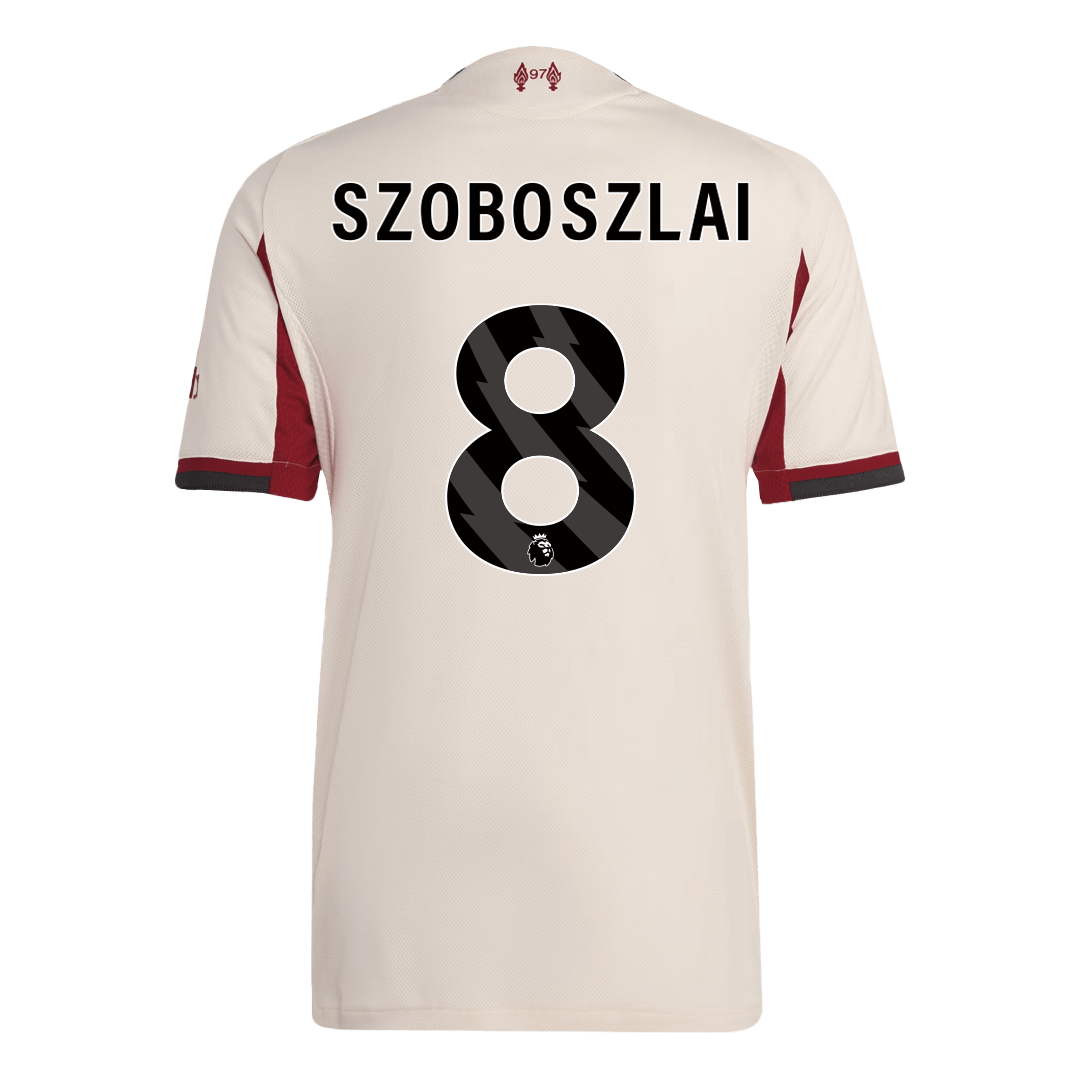 SZOBOSZLAI #8 Liverpool Játékos Idegenbeli Mez 2025/26 Fehér
