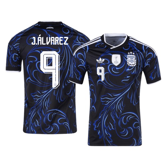 J. ÁLVAREZ #9 Argentína Idegenbeli Mez 2026 Fekete