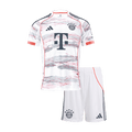 Gyerekek  Bayern Munich Idegenbeli Soccer Mez Készlet(Mez+Rövidnadrág) 2025/26 Fehér